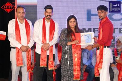 Certificates presented on stage