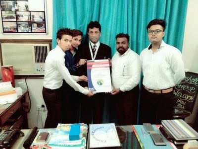Certificates presented at a training group